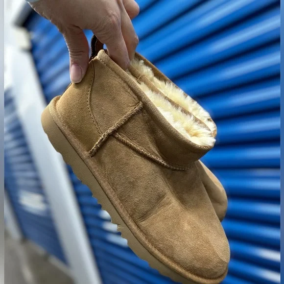 Kids UGG classic ultra mini chestnut boots #6